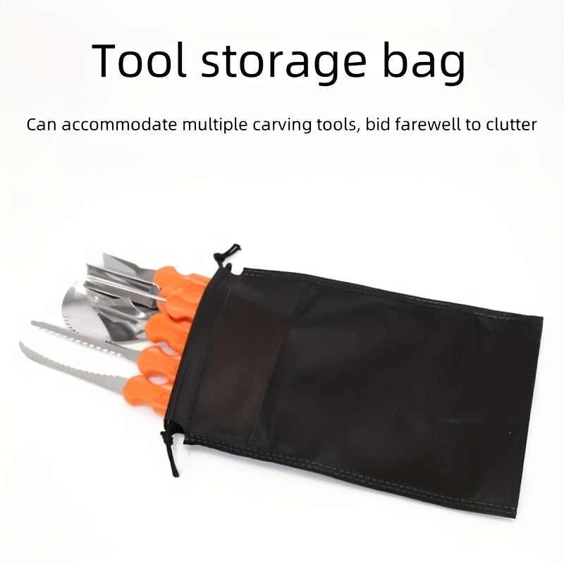 Pumpkin Carving Kit and Tools with Stainless Steel Dual-Blade Supplies for Halloween