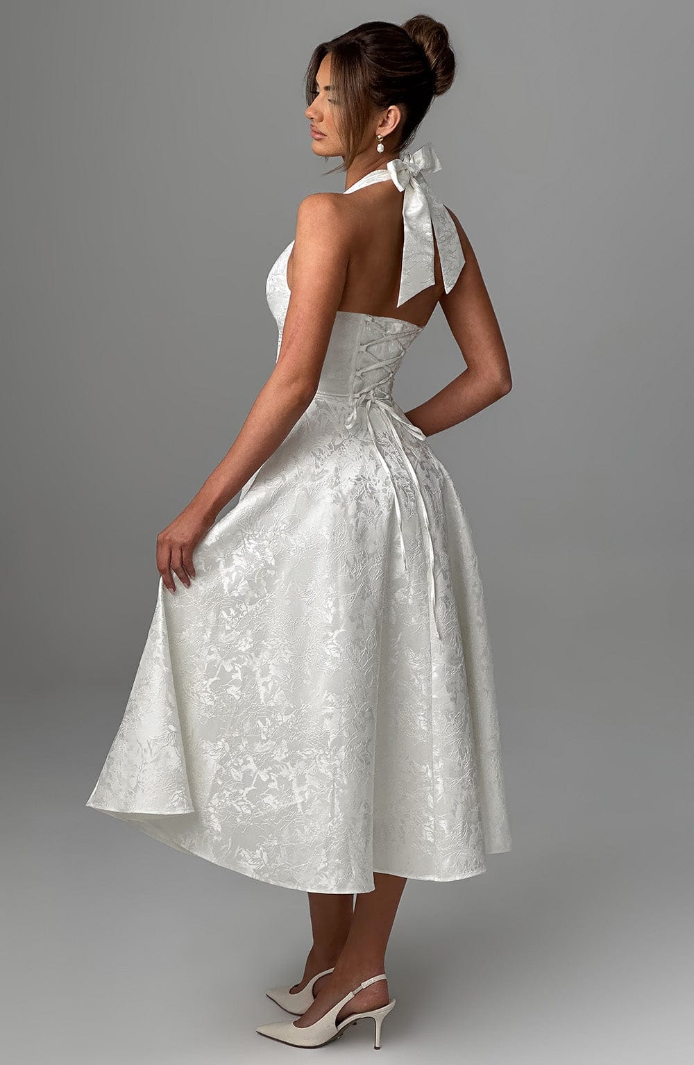 Kimberly | Halter Midi Dress for Women - Perfect Wedding Guest Attire