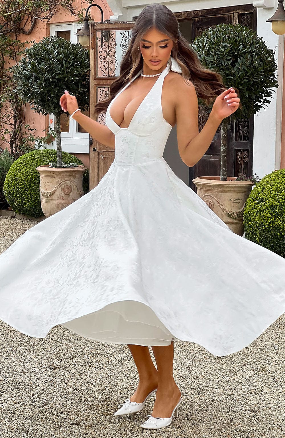 Kimberly | Halter Midi Dress for Women