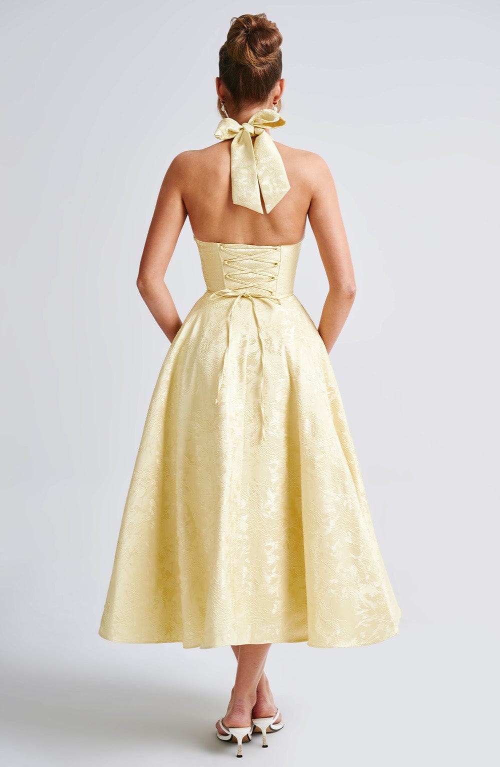Kimberly | Halter Midi Dress for Women - Perfect Wedding Guest Attire