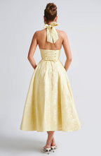 Kimberly | Halter Midi Dress for Women - Perfect Wedding Guest Attire