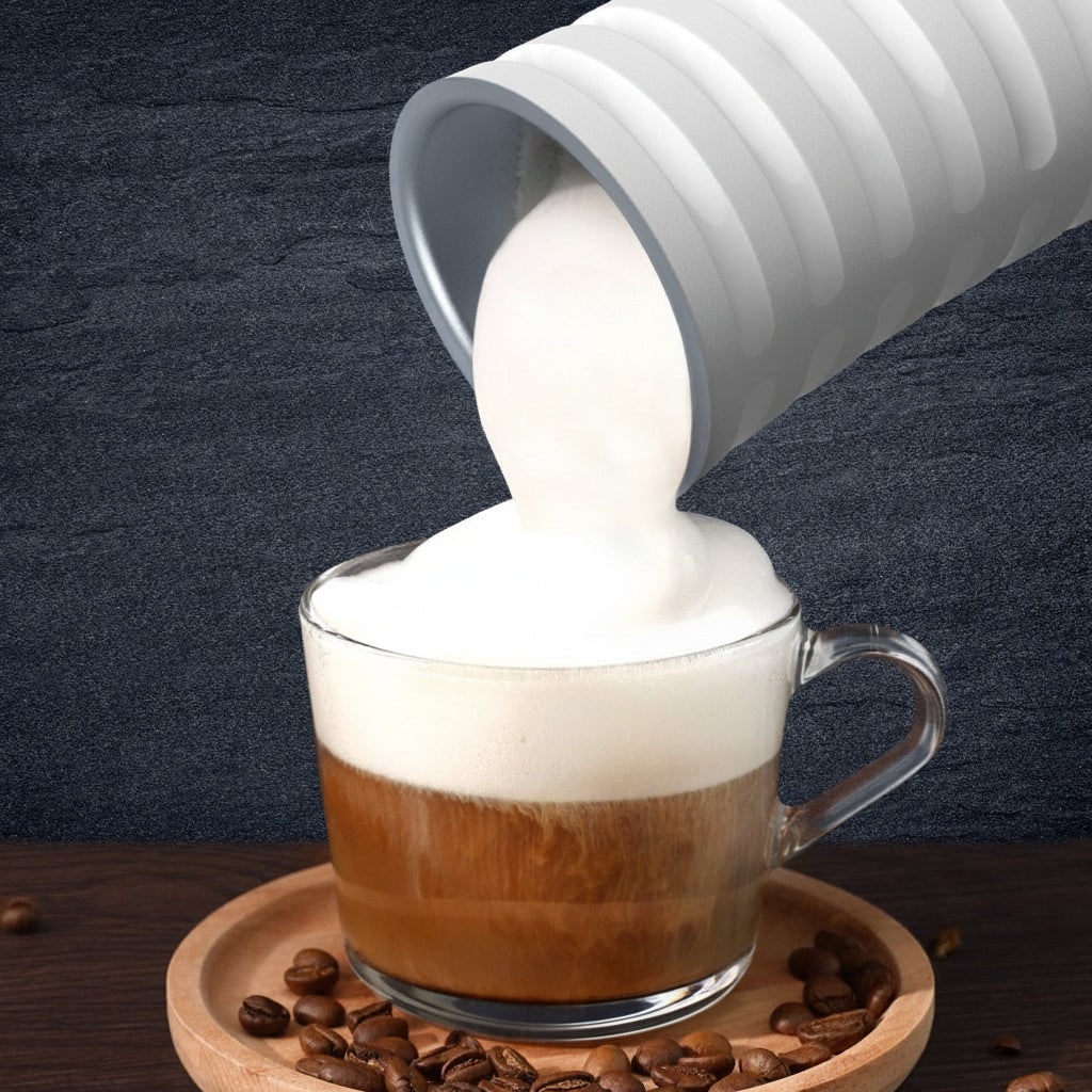 Electric Automatic Milk Frother with Steamer and Clear Lid for Cappuccino Latte - Image 3