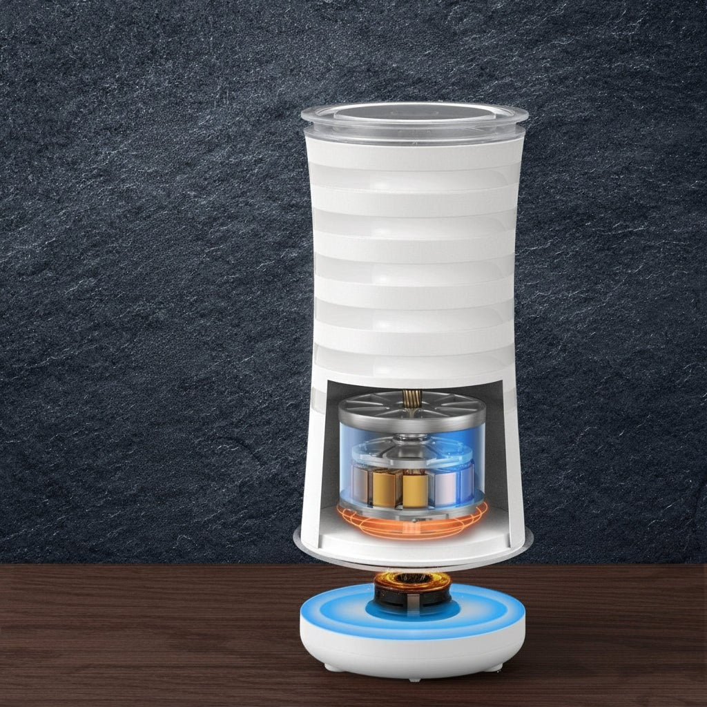 Electric Automatic Milk Frother with Steamer and Clear Lid for Cappuccino Latte - Image 6