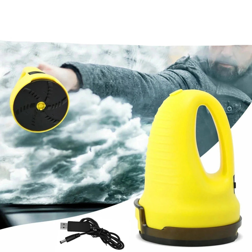 Electric Car Ice Scraper for Window Windshield with Rotating Disc Blades USB Rechargeable Handheld - Image 1