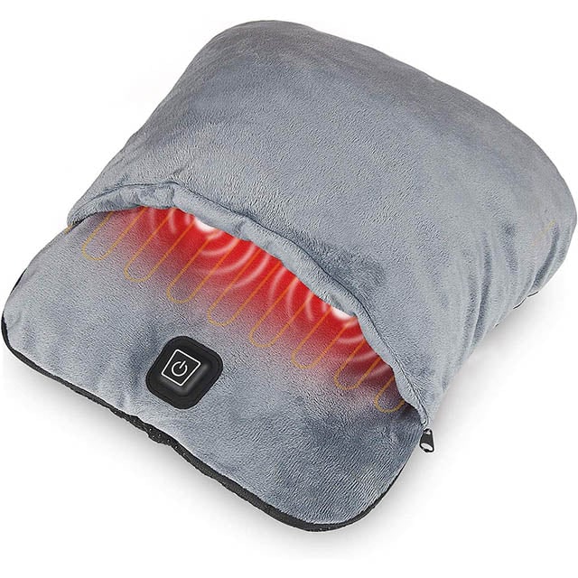 Electric Foot Warmer and Shiatsu Massager with Heat and Vibration Massage Pouch Heated - Image 1