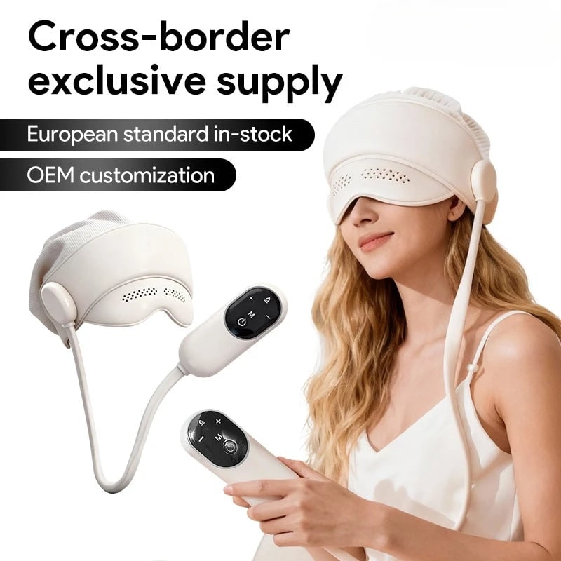 Electric Head and Scalp Massager Eye Compress and Air Pressure Heated Therapy And Stone Massage - Image 1