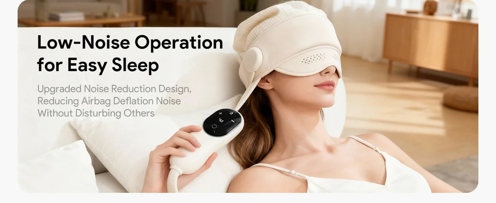 Electric Head and Scalp Massager Eye Compress and Air Pressure Heated Therapy And Stone Massage - Image 13