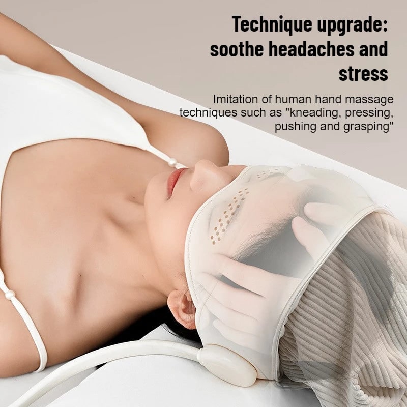 Electric Head and Scalp Massager Eye Compress and Air Pressure Heated Therapy And Stone Massage - Image 2