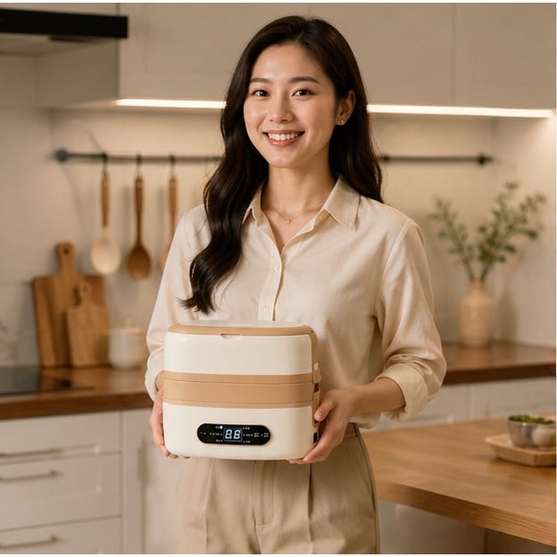 Electric Heated Bento Box Lunch Bag with Stainless Steel Containers and Portable Food Warmer - Image 10