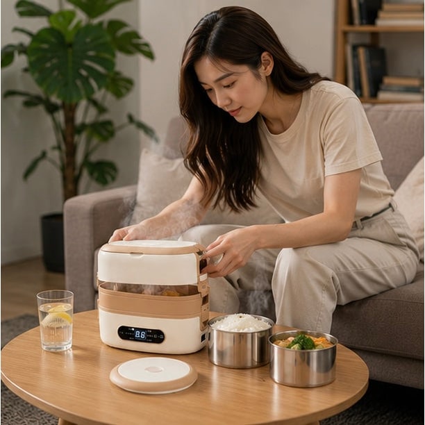 Electric Heated Bento Box Lunch Bag with Stainless Steel Containers and Portable Food Warmer - Image 16