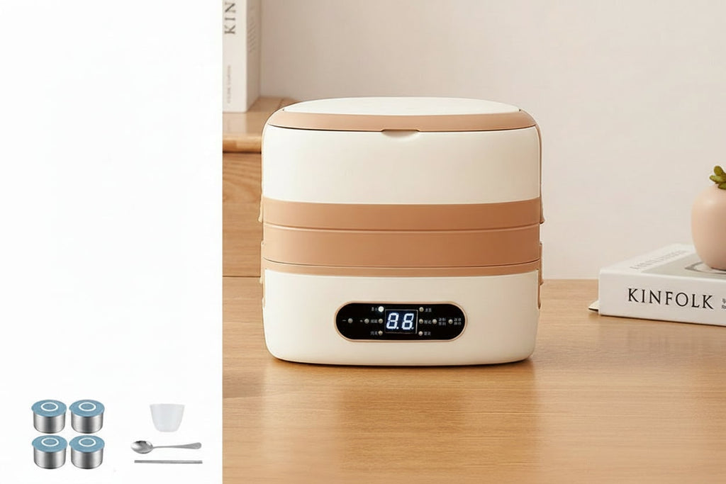 Electric Heated Bento Box Lunch Bag with Stainless Steel Containers and Portable Food Warmer - Image 6