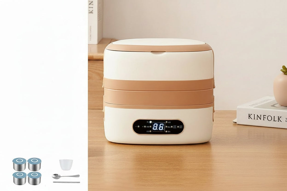 Electric Heated Bento Box Lunch Bag with Stainless Steel Containers and Portable Food Warmer - Image 6