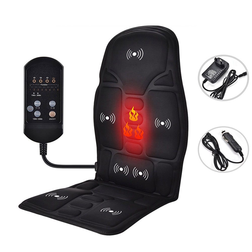 Electric Heated Massage Seat Cushion with Memory Foam for Desk Chair and Office with Remote Control - Image 2