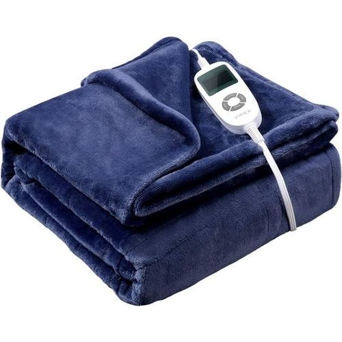 Electric Heated Throw Blanket with Sherpa Fleece Flannel Exterior and Auto Shut-Off Timer - Image 11