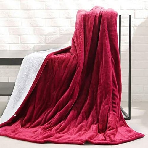 Electric Heated Throw Blanket with Sherpa Fleece Flannel Exterior and Auto Shut-Off Timer - Image 12