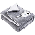 Electric Heated Throw Blanket with Sherpa Fleece Flannel Exterior and Auto Shut-Off Timer - Image 4
