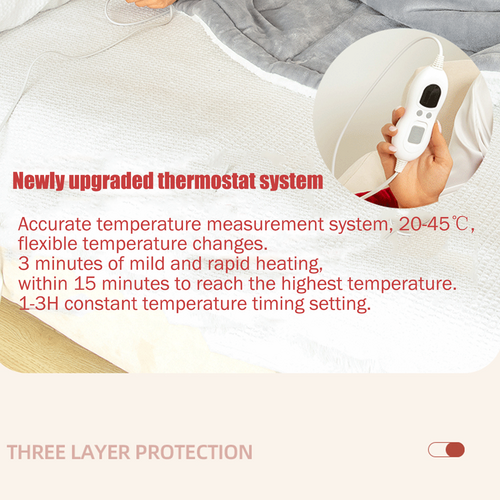 Electric Heated Throw Blanket with Sherpa Fleece Flannel Exterior and Auto Shut-Off Timer - Image 8