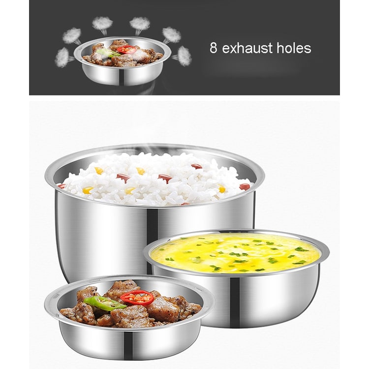 Electric Heating Lunch Box with Stainless Steel Bowls and Detachable Power Cord Heated - Image 3