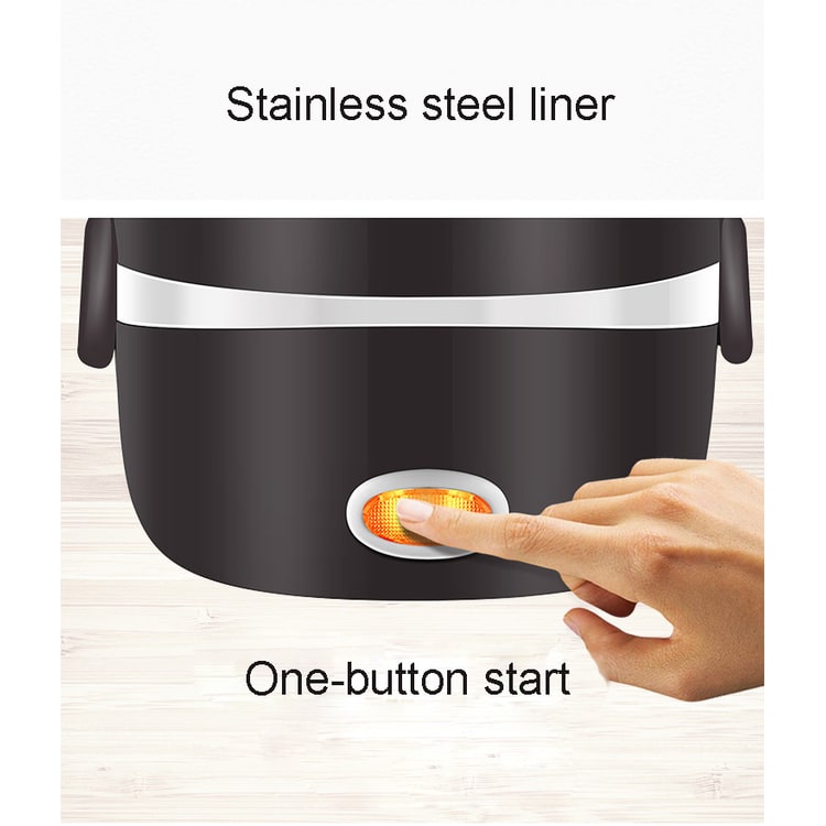 Electric Heating Lunch Box with Stainless Steel Bowls and Detachable Power Cord Heated - Image 8