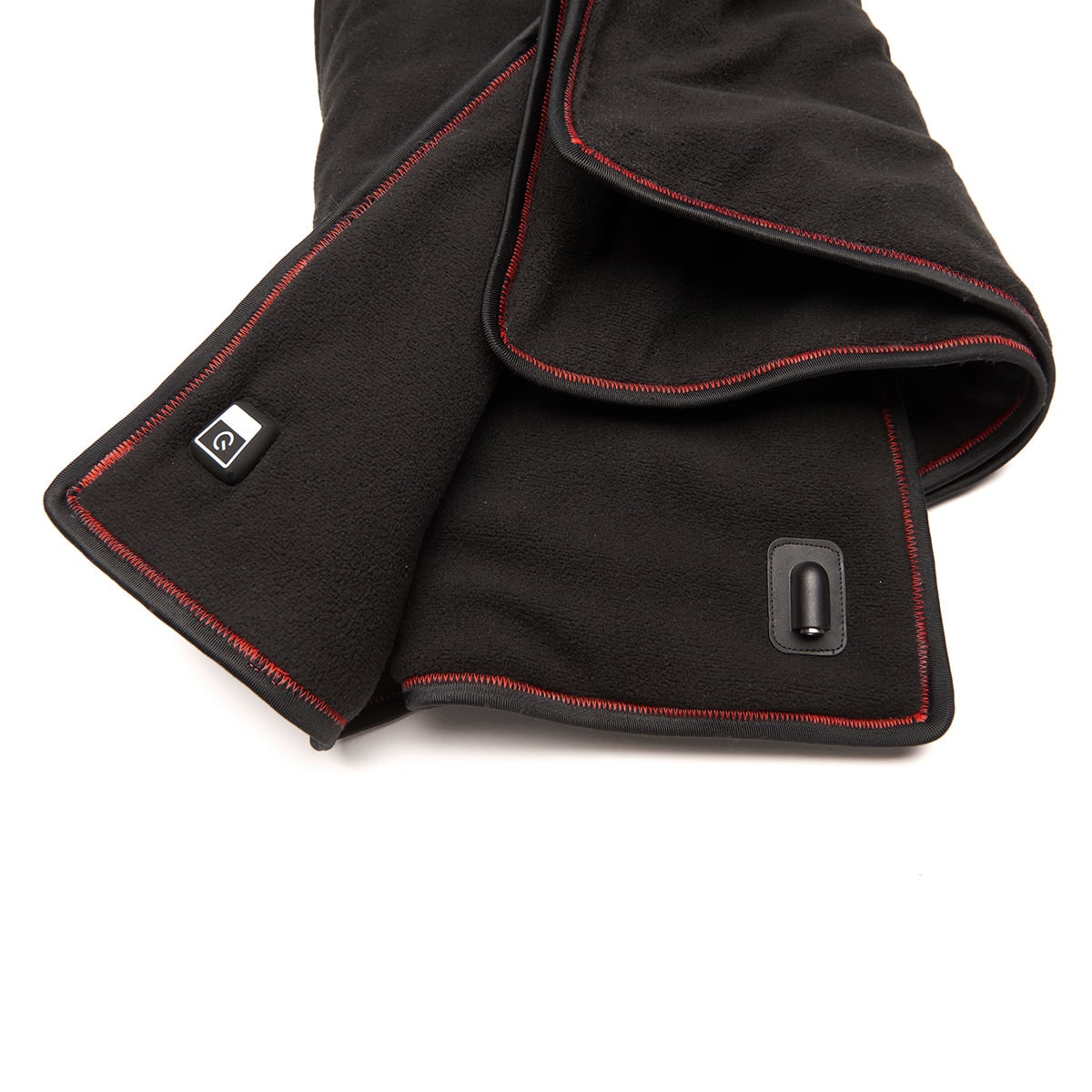 Electric Heating Pad for Lower Back Pain with Fleece Cover and Red Stitching Menstrual - Image 5