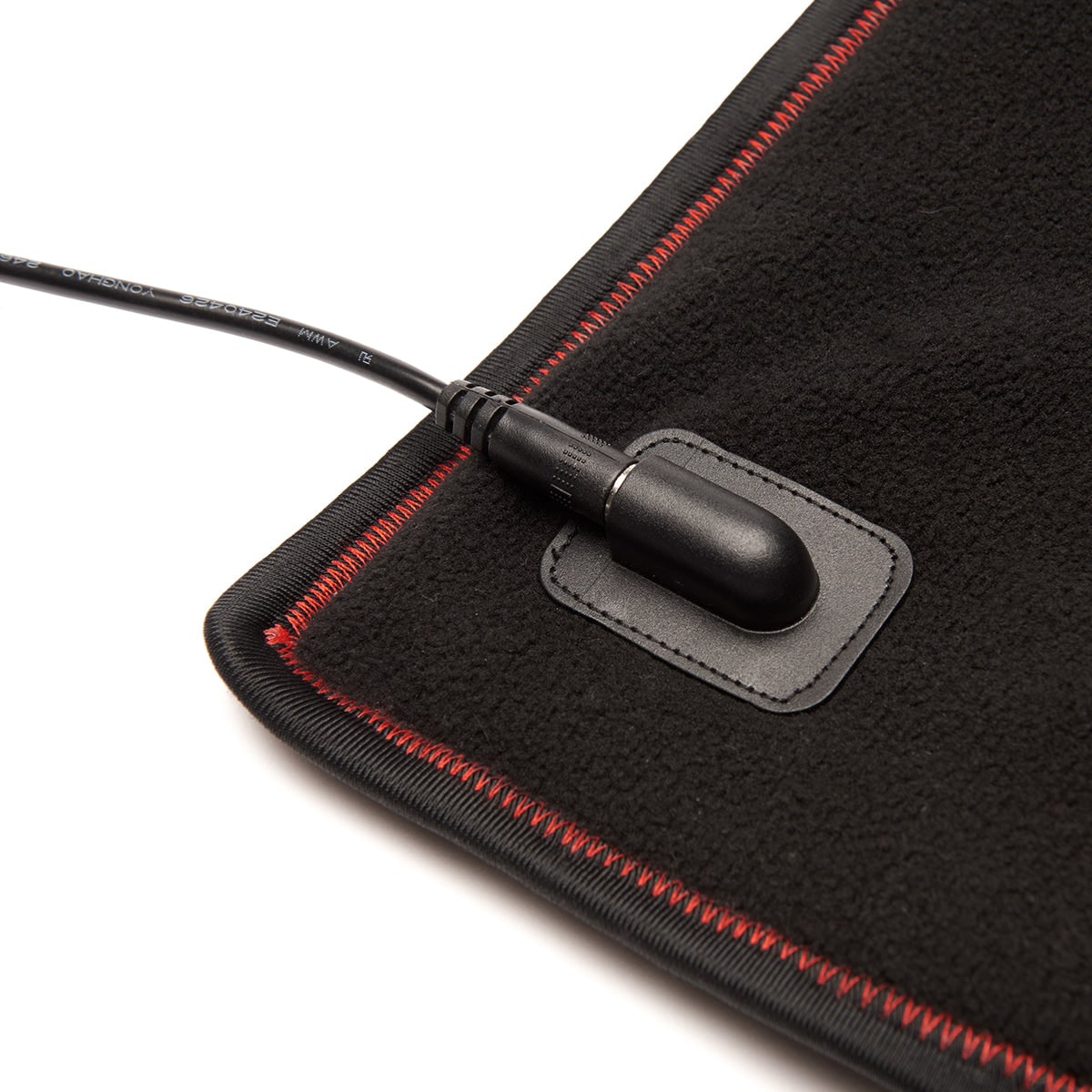 Electric Heating Pad for Lower Back Pain with Fleece Cover and Red Stitching Menstrual - Image 9