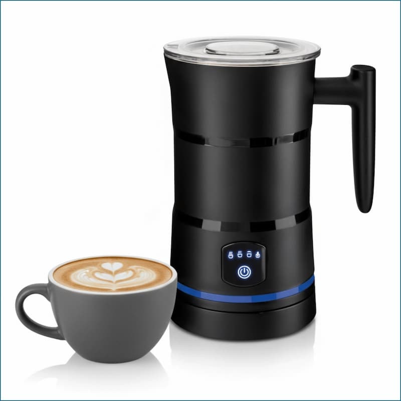 Electric Milk Frother and Steamer with Four Frothing Modes and Automatic Heating - Image 1