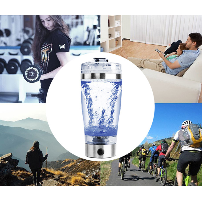 Electric Protein Drink Shaker Bottle with USB Charging and Mixing Paddle for Powder Shakes - Image 6