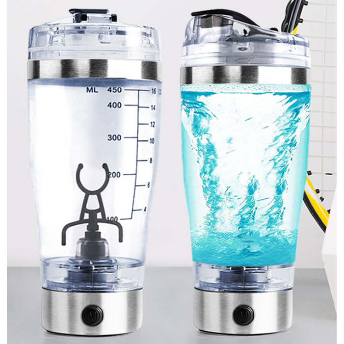 Electric Protein Drink Shaker Bottle with USB Charging and Mixing Paddle for Powder Shakes - Image 8