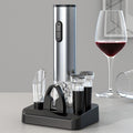 Electric Wine Bottle Opener Cordless Rechargeable Set Stainless Steel LED - Image 1