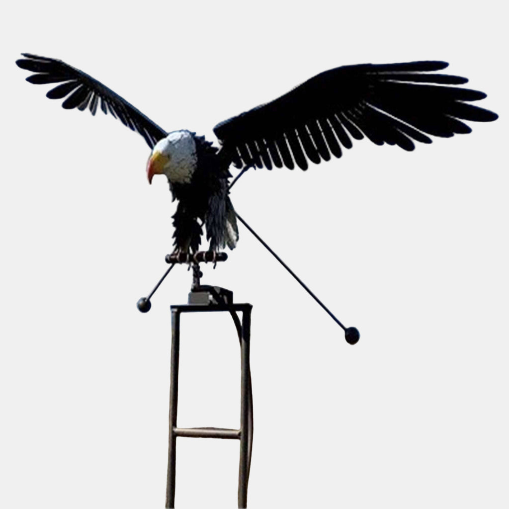 Chic Metal Garden Windmill Sculpture with Rotating Wings