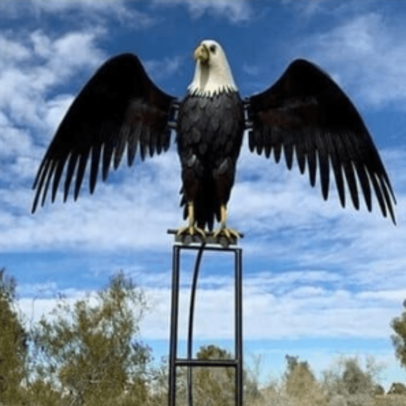 Chic Metal Garden Windmill Sculpture with Rotating Wings