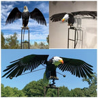 Chic Metal Garden Windmill Sculpture with Rotating Wings