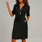 Milou PL. - Women's Flattering Fit Elegant Casual Dress