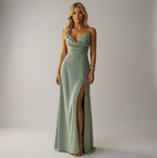 JADE - Women's V-Neck Elegant Maxi Dress