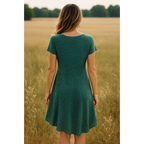 Women’s Mini Summer Dress with Round Neck and Short Sleeves – Lightweight Casual Dress for Warm Weather and Everyday Wear