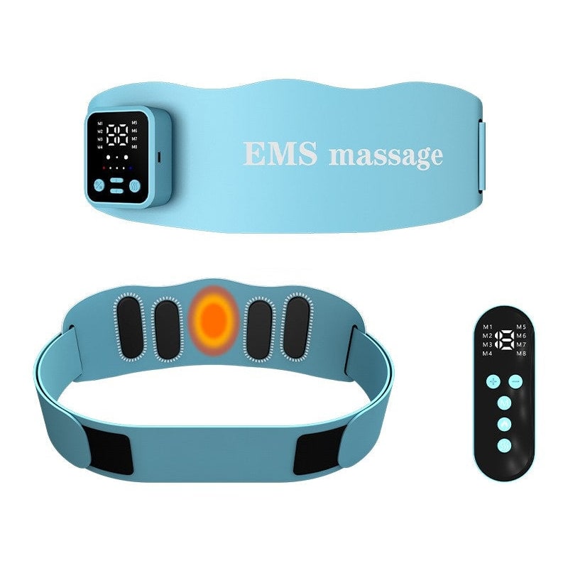 Ems Abdominal Belt with Heating and Remote Control for Muscle Toning and Fat Burn Ab - Image 1