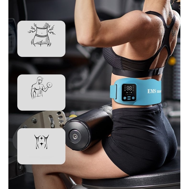 Ems Abdominal Belt with Heating and Remote Control for Muscle Toning and Fat Burn Ab - Image 3
