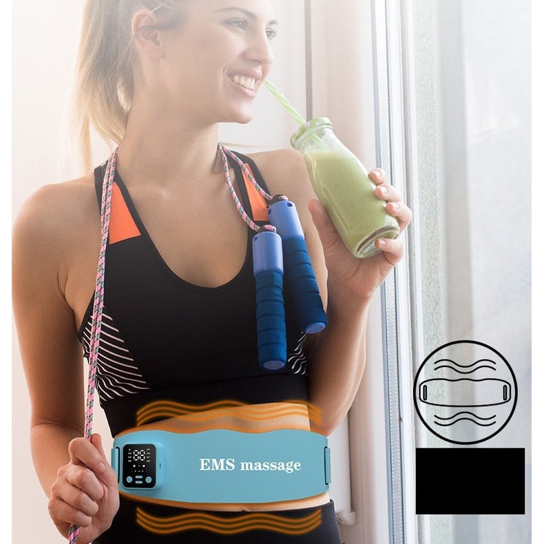 Ems Abdominal Belt with Heating and Remote Control for Muscle Toning and Fat Burn Ab - Image 7