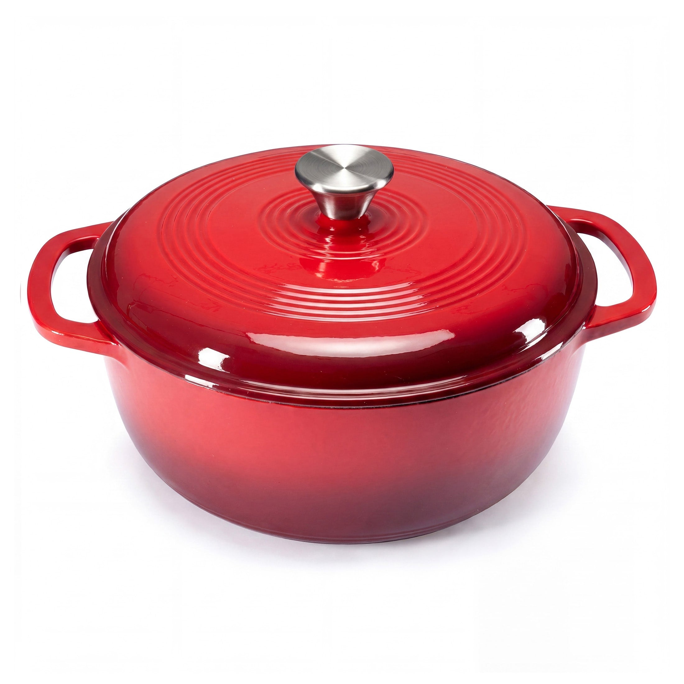 Enameled Cast Iron Dutch Oven Pot with Lid for Bread Baking and Braising 6 Quart Cookware - Image 1