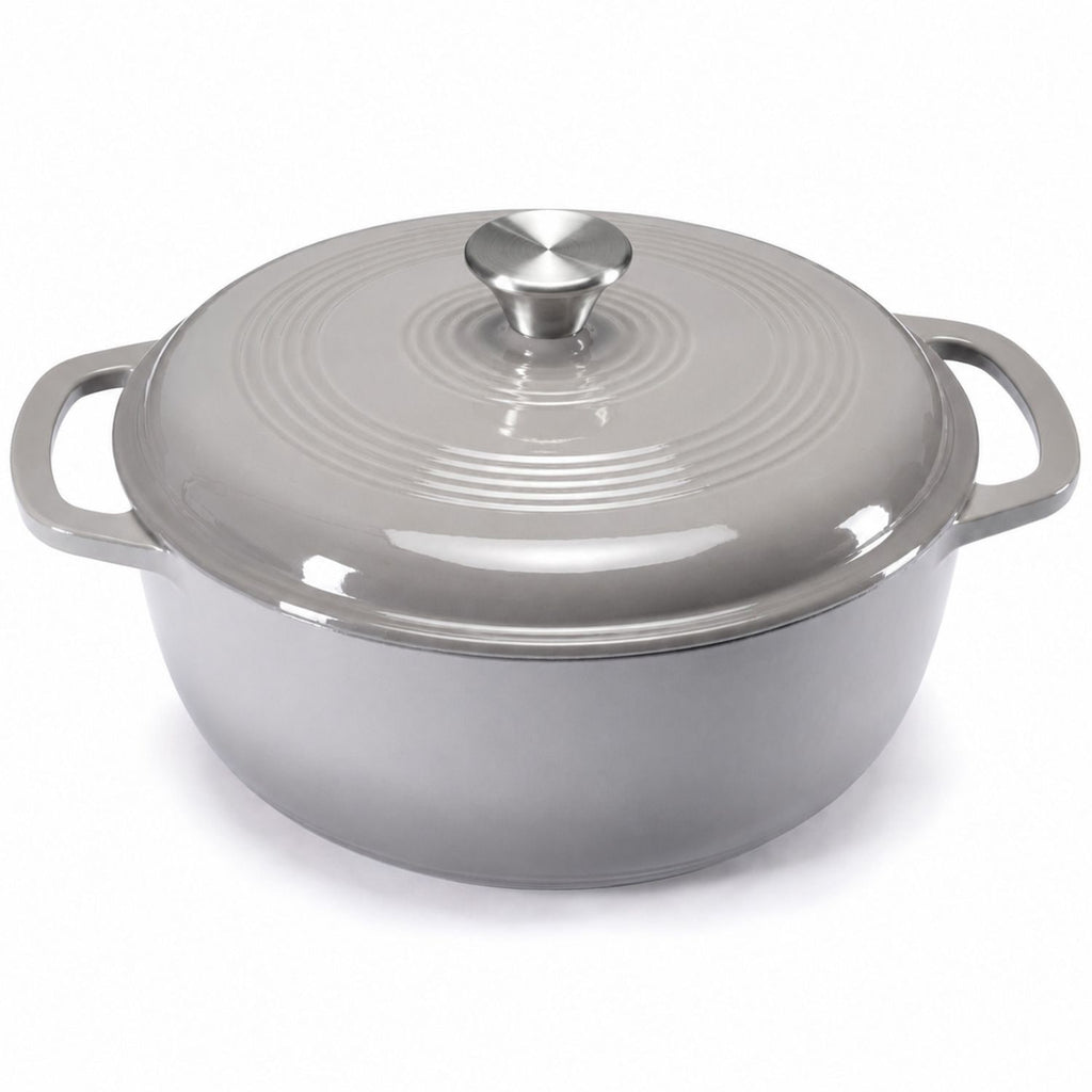 Enameled Cast Iron Dutch Oven Pot with Lid for Bread Baking and Braising 6 Quart Cookware - Image 4