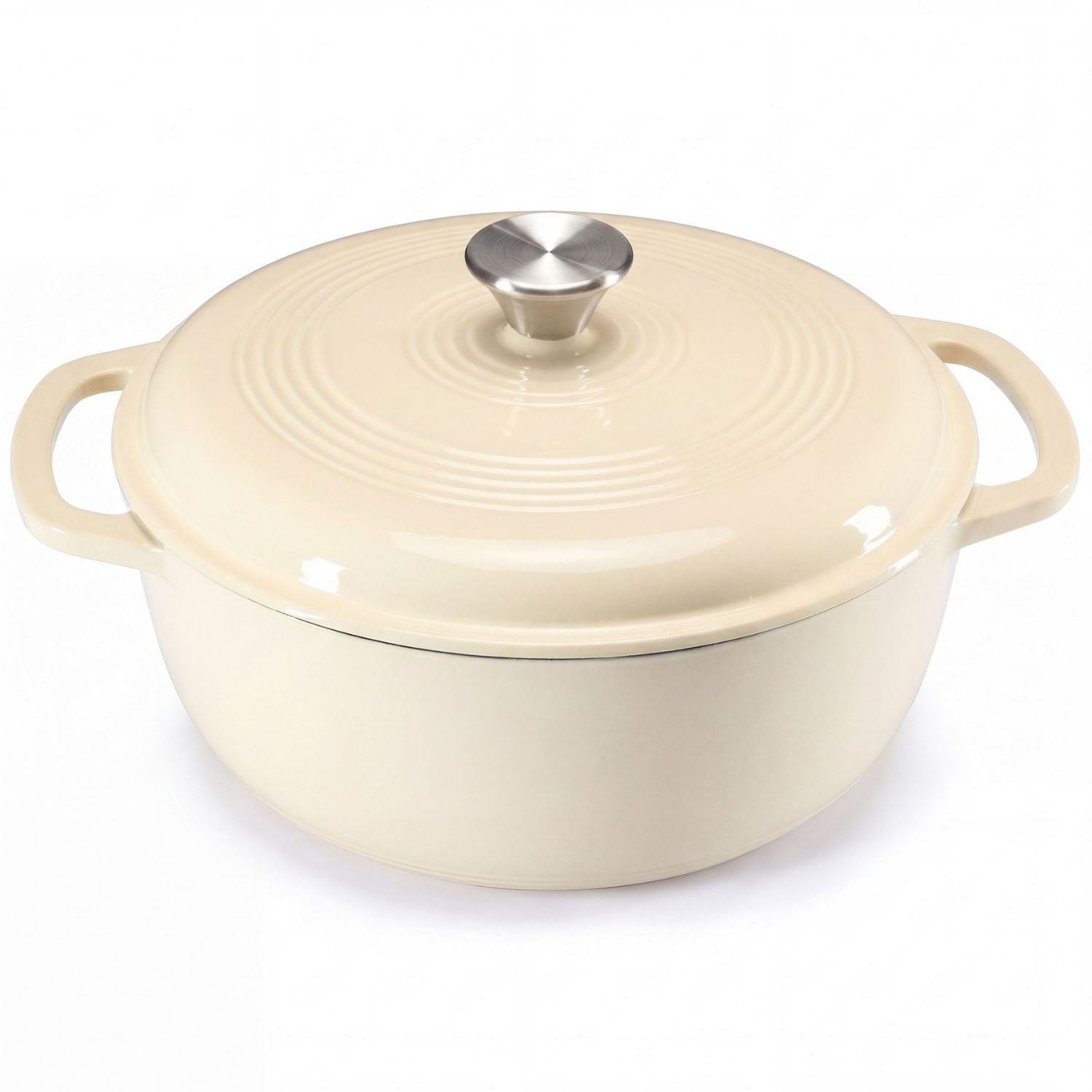 Enameled Cast Iron Dutch Oven Pot with Lid for Bread Baking and Braising 6 Quart Cookware - Image 5