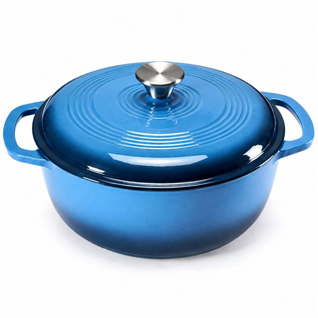 Enameled Cast Iron Dutch Oven Pot with Lid for Bread Baking and Braising 6 Quart Cookware - Image 6