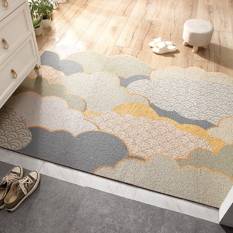 Entryway Doormat with Christmas and Halloween Coir Design Indoor Outdoor Dirt Trapping Low Profile - Image 1