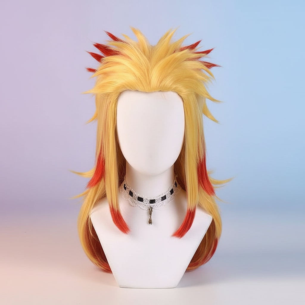 Epic Anime Cosplay Wig for Halloween Costumes with Layered Synthetic Hair - Image 13