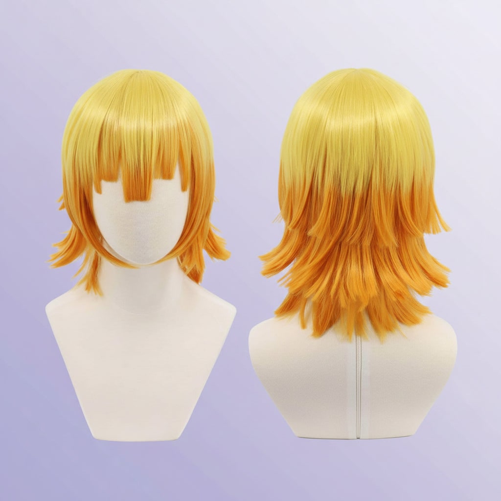 Epic Anime Cosplay Wig for Halloween Costumes with Layered Synthetic Hair - Image 2