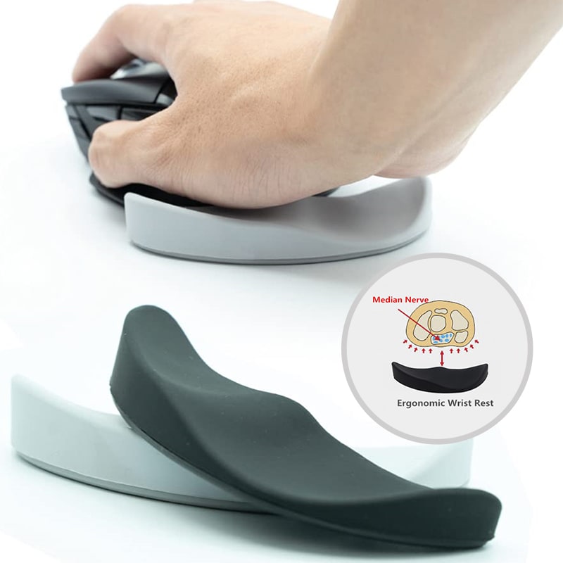 Ergonomic Mouse Wrist Rest Pad with Gliding Base and Contoured Silicone Support for Computer Gaming - Image 15