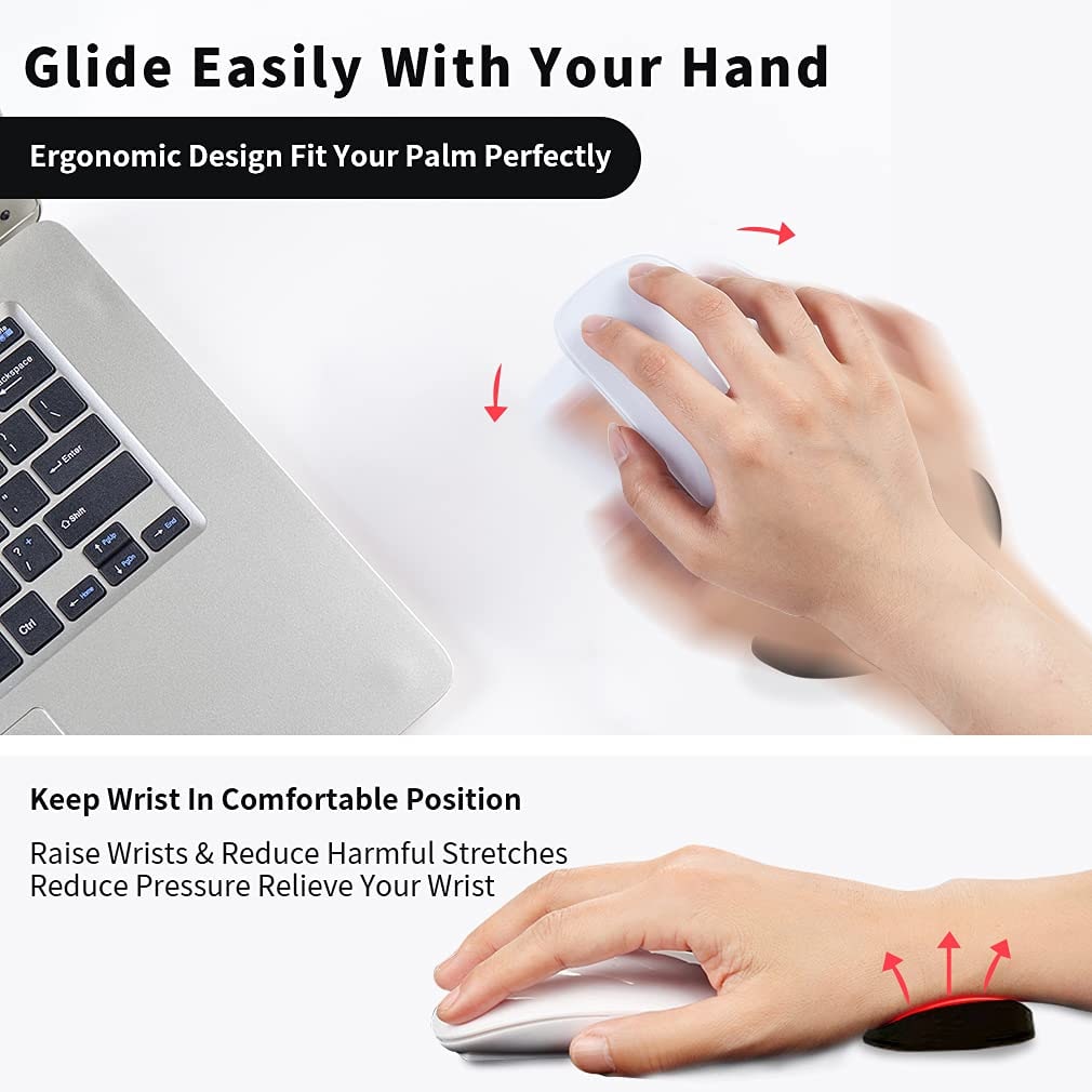 Ergonomic Mouse Wrist Rest Pad with Gliding Base and Contoured Silicone Support for Computer Gaming - Image 16