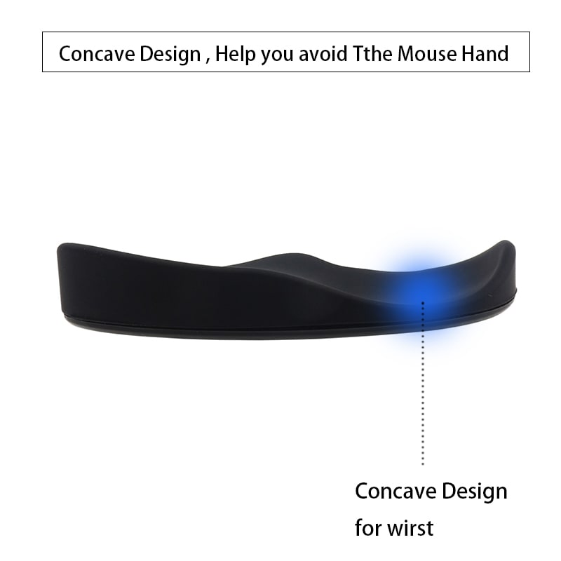 Ergonomic Mouse Wrist Rest Pad with Gliding Base and Contoured Silicone Support for Computer Gaming - Image 6