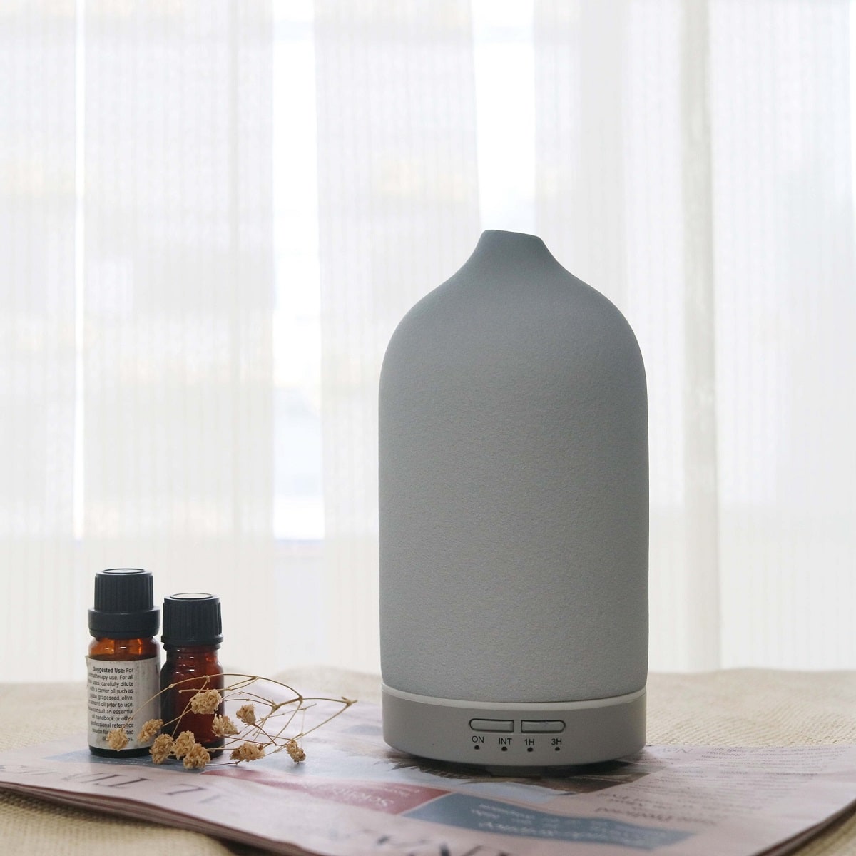 Essential Oil Diffuser and Aroma Humidifier with Ceramic Dome Timer and Ultrasonic Mist - Image 9