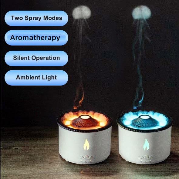 Essential Oil Diffuser and Aroma Humidifier with Light and Jellyfish Mist Ring for Room Freshener - Image 2